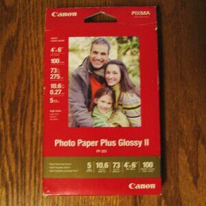 Canon Photo Paper Plus Glossy II PP201 4"x6" 100 Sheets Brand new